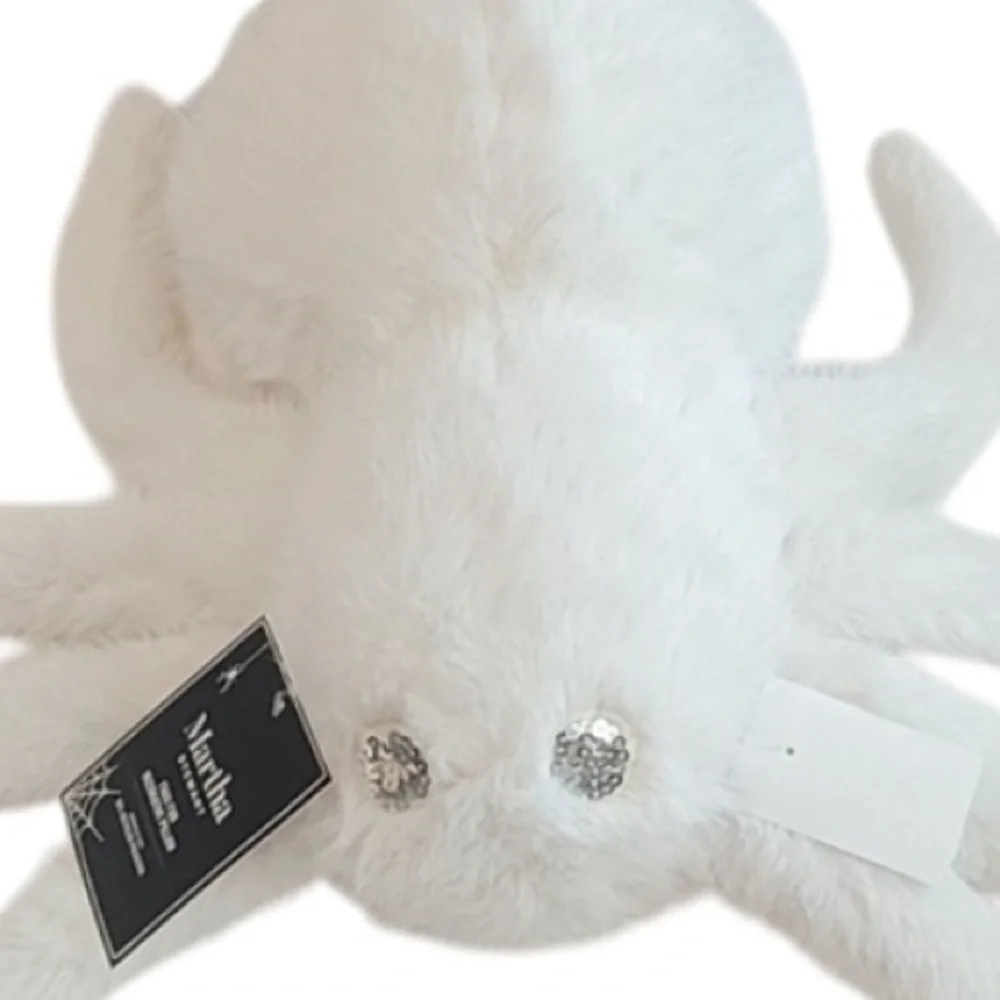 Martha Stewart Plush White Spider Pillow